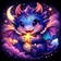 Abstract creature avatar with vibrant geometric shapes and colors, suitable for profile picture